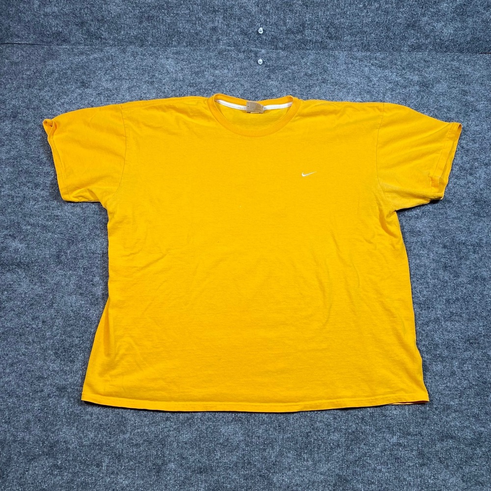 Nike Mens XXL Yellow Short Sleeve Embroidered Swoosh T-Shirt S50812LIP